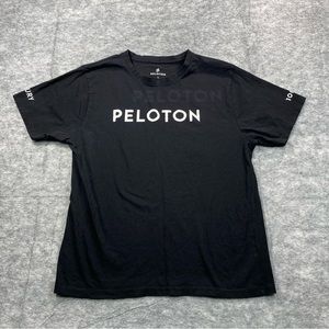 Peloton Womens Black 100‎ Century Club Short Sleeve Crew Neck T-Shirt Size LG